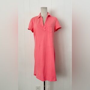 Frank & Eileen Lauren Polo Collared Dress Size Medium in Wild Strawberry